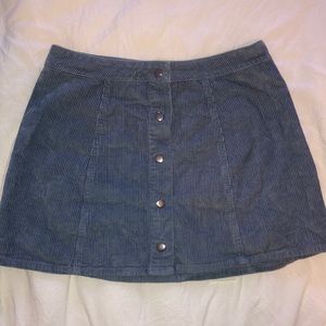 Forever 21 Corduroy Button-up Mini Skirt